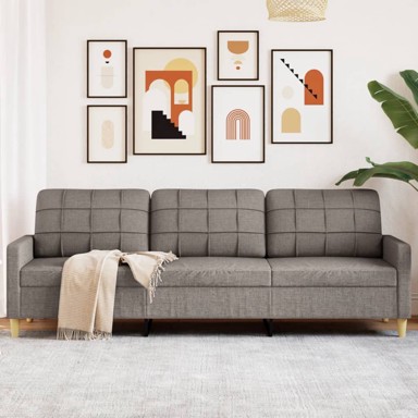 Trosjed od tkanine smeđesivi 210 cm