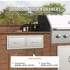 VEVOR BBQ Ladica s dvostrukim horizontalnim ladicama 75x25 cm, srebrna