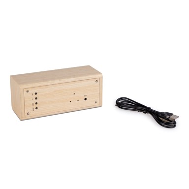 BALVI Digitalna/stolna budilica Timber, prirodna