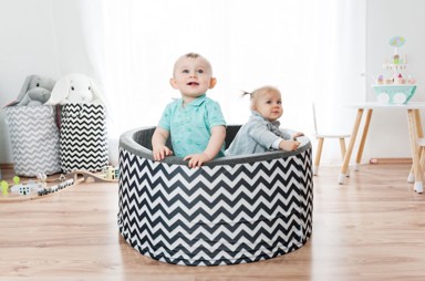 ELINELI Dječji bazen 90x40 cm, sa kuglicama 200 kom, crni