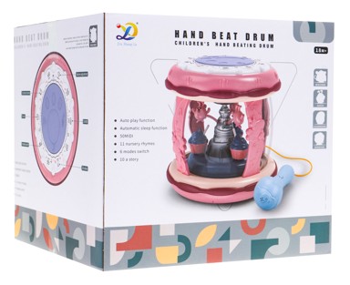 Višenamjenska interaktivna edukativna igračka bubnjevi, mikrofon, roza