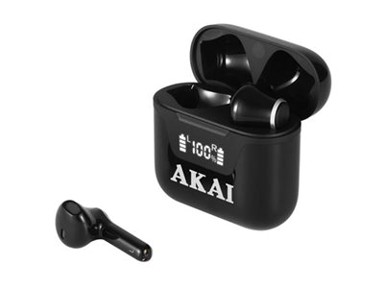 AKAI Audio slušalice BTE-J101, Bluetooth, In-ear, crne