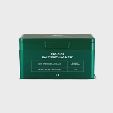 VT COSMETICS Umirujuća platnena maska s azijskom centelom Cica Daily Soothing Mask 30 kom