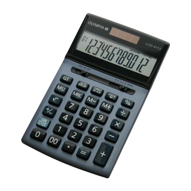 OLYMPIA Kalkulator LCD-4112, stolni, 12-znamenkasti, 107 x 180 x 28 mm