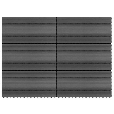 Pločice od WPC-a 6 kom 60x30 cm 1 m², sive