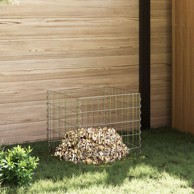 Komposter za vrt 50x50x50 cm pocinčani čelik,siva