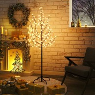 LED drvce rascvjetane trešnje, 150 cm, 120 LED žarulja, toplo bijelo svjetlo