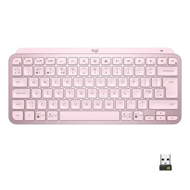 LOGITECH Tipkovnica MX Keys mini, bežična, BT, roza