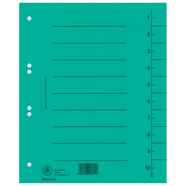 DONAU Kartonska pregrada A4 250 g 100 kom 8610001-06 zelena