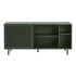 UNIQUE FURNITURE Tamno zelena metalna niska komoda s kliznim vratima, 160x75 cm Veep