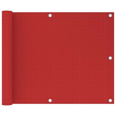 Balkonski zastor 75 x 300 cm HDPE, crveni