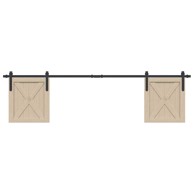 Komplet kliznih vrata ormarića 200 cm ugljični čelik