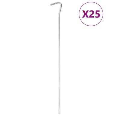 Klinovi za šator 25 kom, 30 cm, Ø 7 mm, pocinčani čelik