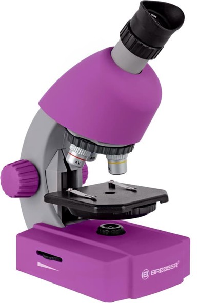 BRESSER Mikroskop Junior, 40x,-640x, ljubičasti