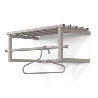  SPINDER DESIGN Svijetlo siva metalna zidna vješalica s policom Marco