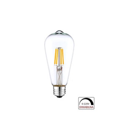 X-LIGHT Retro Filament LED žarulja ST64 E27, 4W, 2700K, 360 lm, dimabilna, toplo bijela