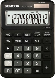 SENCOR Stolni kalkulator SEC 372BK, 12 znamenki, crni