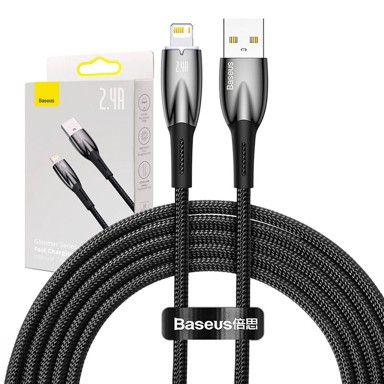 BASEUS USB Kabel Glimmer Series, 2.4A, 2m 
