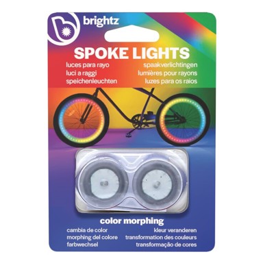 BRIGHTZ LED svjetiljke za žbice bicikla, višebojne
