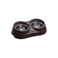 FERPLAST Posuda za pse Duo feed 03, sivosmeđa
