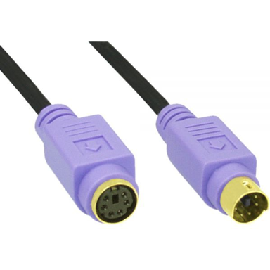 INLINE PS/2 kabel 13342W, 2 m, crni