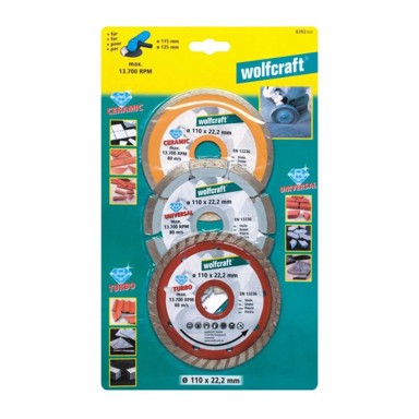 WOLFCRAFT Dijamantne rezne ploče 3 x 110 mm