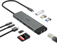 TP-LINK USB-C čvorište UH9120C, 100 W PD, 4K HDMI, USB-C, USB-A, gigabitni Ethernet, SD/microSD čitač