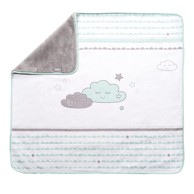 ROBA Bijela/mentol zelena deka za bebe od mikropliša 80x80 cm Happy Cloud