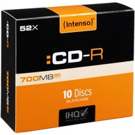 INTENSO CD-R 700MB 80 min, pak. 10 komada Slim Case
