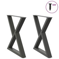 Noge za blagovaonski stol 2 kom antracit 80x(72-73,3) cm čelik