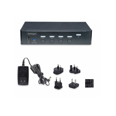 STARTECH KVM preklopnik P4AD122-KVM-SWITCH, za rack ormarić, crni