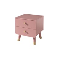 VIPACK Ružičasti dječji noćni ormarić od borovine Billy