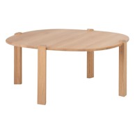 GAZZDA Stolić za kavu Kulin ø 100 cm okrugli od punog hrasta u prirodnoj boji