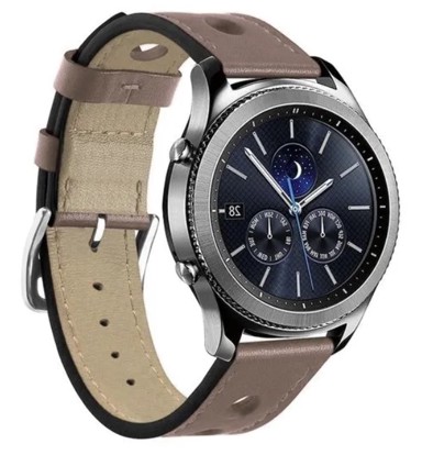 BSTRAP Remen Leather Italy za Samsung Gear S3, khaki brown