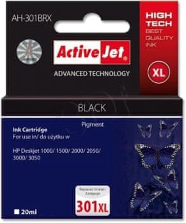 ACTIVEJET Tinta za printer HP CH563, 301XL, crna