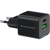CONCEPTRONIC Punjač 2 porta Gan USB-C/USB-A 20 W Pd 3.0 Pps