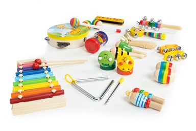 ECOTOYS Set drvenih glazbenih instrumenta u torbi, 14 kom.