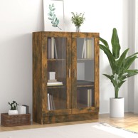 Vitrina boja dimljenog hrasta 82,5 x 30,5 x 115 cm drvena