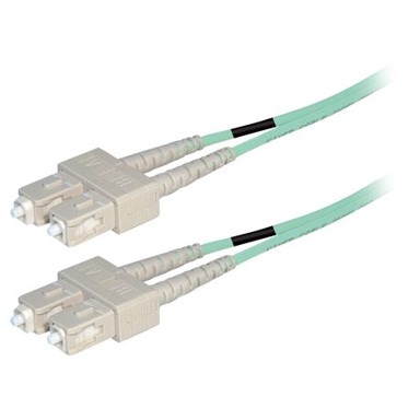 TRANSMEDIA Optički kabel OM42-1, 1 m, MM OM4, Duplex, SC-SC, PU LSZH