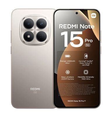 XIAOMI Redmi Note 15 Pro 5G, 8 GB / 256 GB, zlatna
