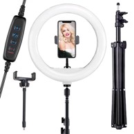 LIVEFY Svjetlosni prsten RL-12 i stativ 2.2 m, crna