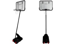 Set za košarku, s loptom i pumpom, 250cm, crni