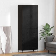 Kuhinjski ormarić 2 kom 69,5x34x180 cm od konstruiranog drva, crni hrast