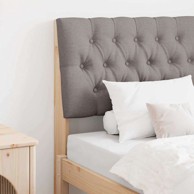 Tapecirano uzglavlje sivo-smeđe 80 cm čvrsto borovo drvo