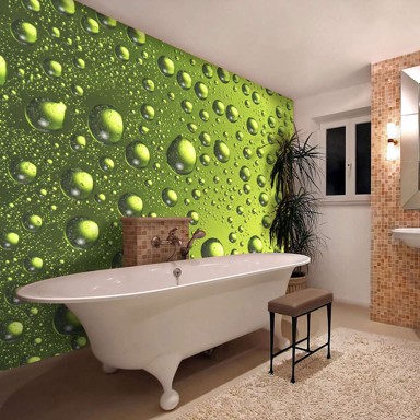 Foto tapeta Water drops on the bottle of beer 350x270