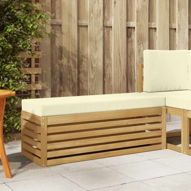 Set vanjskih sofa, 115 x 43 x 45 cm, bijela i krem