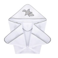 ALBERO MIO Ručnik sa kapuljačom 100x100cm, bijelo/sivi