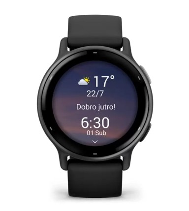 GARMIN Pametni sat Vivoactive 5, senzor otkucaja GPS, crni