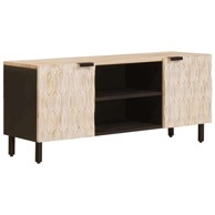 TV ormarić s policom finš bijelog pranja 105 x 33,5 x 46 cm, bijelo prani