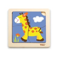 VIGA Puzzle na bloku, žirafa 51319